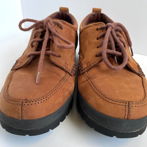 TIMBERLAND Womens Casual Sneakers Size 7M Brown Leather Lace Up Walking Comfort - Picture 4 of 10